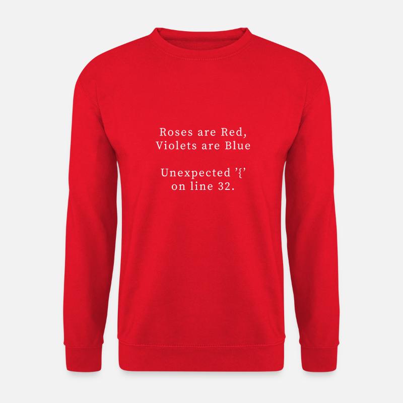 Poème de programmation, bug - Sweat-shirt Unisexe - rouge