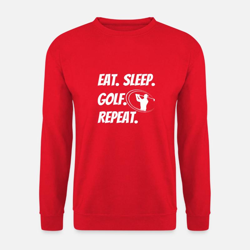 eat slepp golf repeat - Unisex Sweatshirt - red