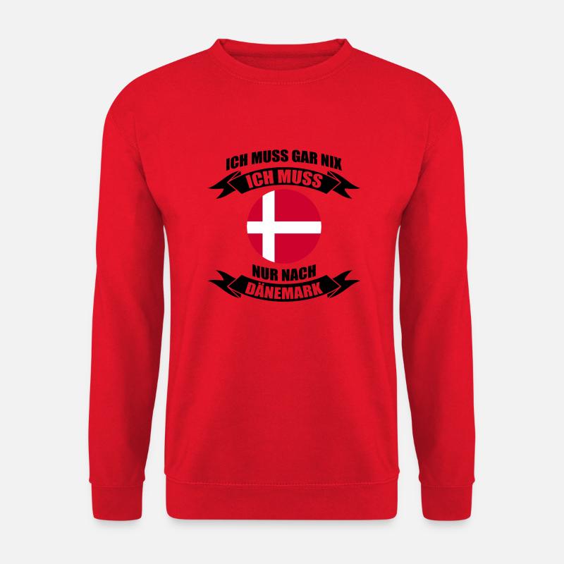 Dänemark Geschenk Spruch Nord - Unisex Pullover - Rot