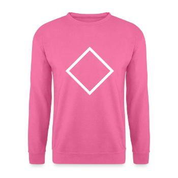 Rectangle Inclinaison du contour - Sweat-shirt Unisexe - rose - Devant
