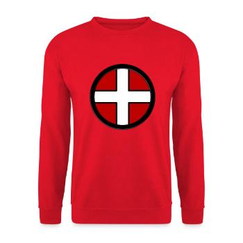 LOGO Haute Savoie Rund - Unisex Pullover - Rot - Vorne - Alina (178cm) & Michal (187cm)