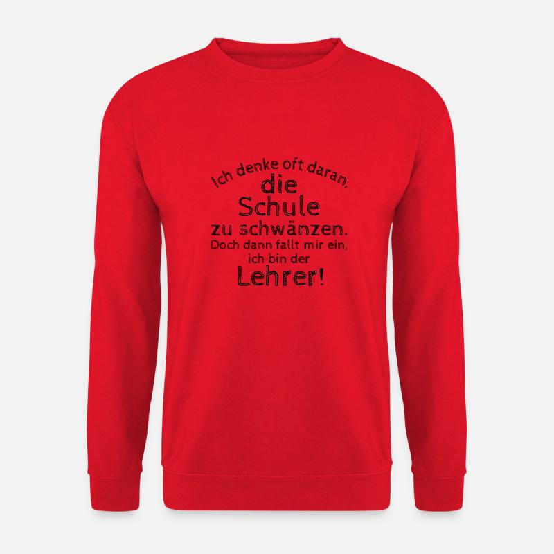 Schule Student Lehrer - Unisex Pullover - Rot