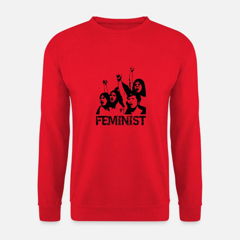 Feminist, Frauengruppe - Feministisches Design - Unisex Pullover - Rot