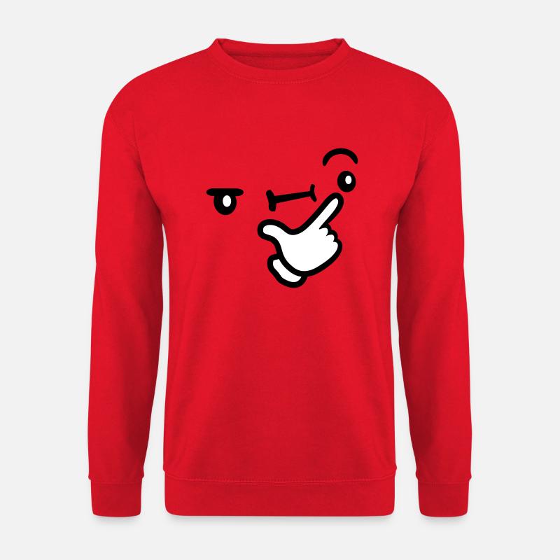 Thinking Face Thoughtful - Unisex Sweatshirt - red