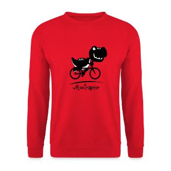 vélociraptor - Sweat-shirt Unisexe - rouge - Devant - Alina (178cm) & Michal (187cm)