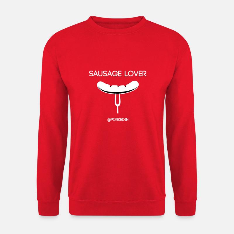 Saucisse Lover Blanc - Sweat-shirt Unisexe - rouge