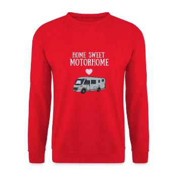 Home sweet motorhome - Sweat-shirt Unisexe - rouge - Devant - Alina (178cm) & Michal (187cm)
