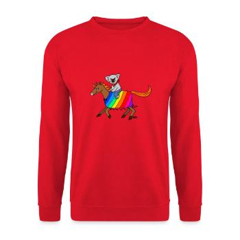 Ida et Henry de « Ida à l’hôpital de la forêt » - Sweat-shirt Unisexe - rouge - Devant - Alina (178cm) & Michal (187cm)