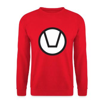 Symbole universel libertin blanc modèle de base - Sweat-shirt Unisexe - rouge - Devant - Alina (178cm) & Michal (187cm)
