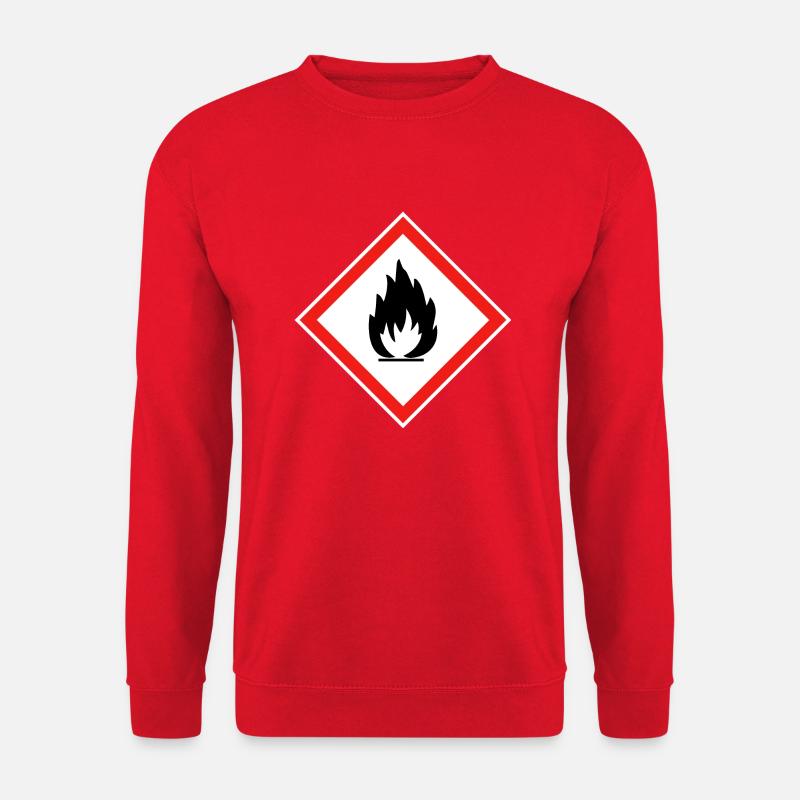 Flammable Danger Warning, Flammable Danger - Unisex Sweatshirt - red