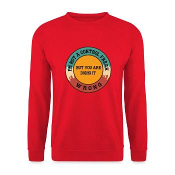 Je ne suis pas un maniaque du contrôle, mais vous le faites mal - Sweat-shirt Unisexe - rouge - Devant - Alina (178cm) & Michal (187cm)