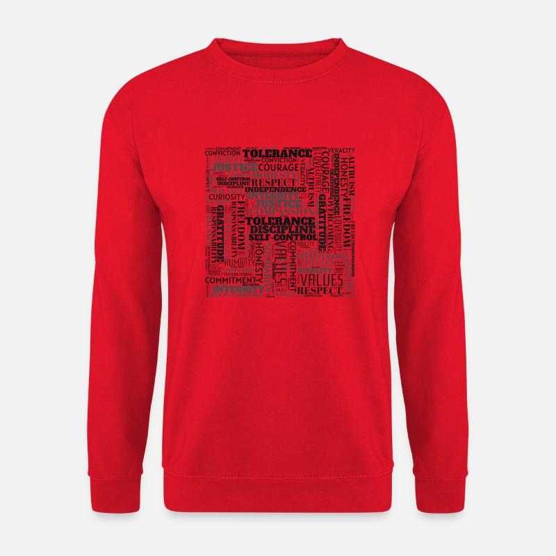 VALUES - Unisex Sweatshirt - red