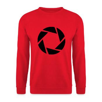 Photography Movie Camera Photographer - Unisex Sweatshirt - red - Front - Alina (178cm) & Michal (187cm)