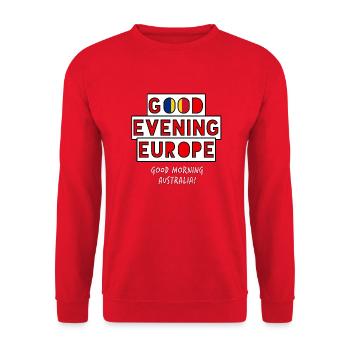 Concours Eurovision de la chanson Roumanie - Sweat-shirt Unisexe - rouge - Devant - Alina (178cm) & Michal (187cm)