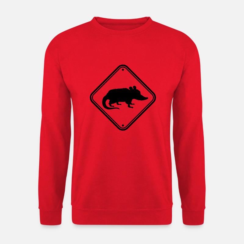 Danger Shield Opossum - Unisex Sweatshirt - red