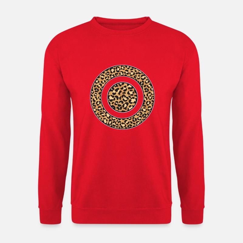 MephistoDesign Leopard Target - Sweat-shirt Unisexe - rouge