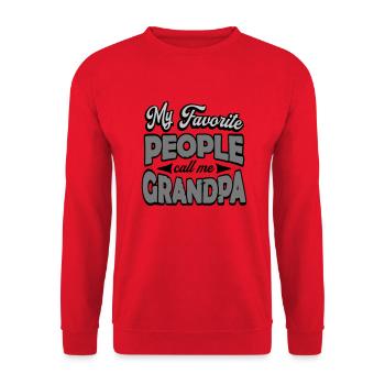 People Call Me Grandpa - Unisex Sweatshirt - red - Front - Alina (178cm) & Michal (187cm)