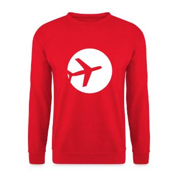 Avion en cercle - Sweat-shirt Unisexe - rouge - Devant - Alina (178cm) & Michal (187cm)