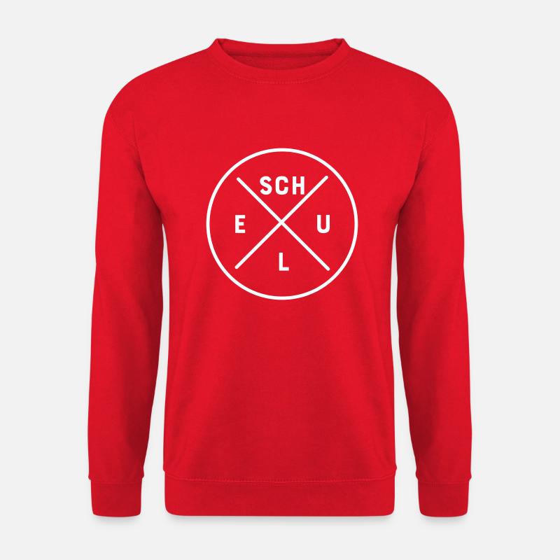 Schule in weiss - Unisex Pullover - Rot