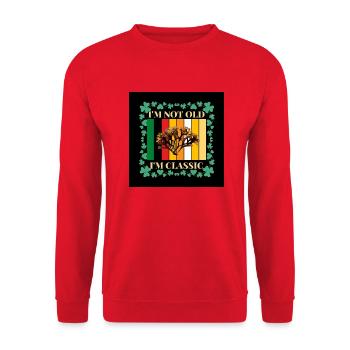 Colorful Vintage T-shirt Chondrus Crispus - Unisex Sweatshirt - red - Front - Alina (178cm) & Michal (187cm)
