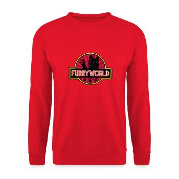 Furry World - Unisex Pullover - Rot - Vorne - Alina (178cm) & Michal (187cm)