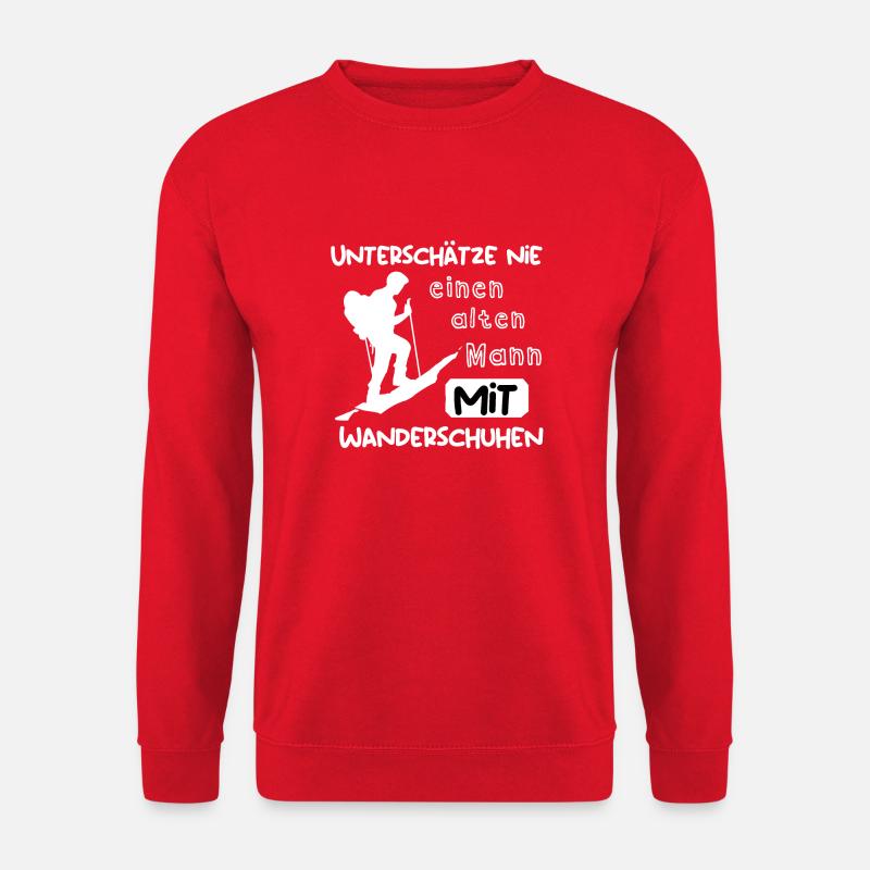 Mit Wanderschuhen - Unisex Pullover - Rot