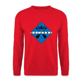 Dalécarlie - Sweat-shirt Unisexe - rouge - Devant - Alina (178cm) & Michal (187cm)