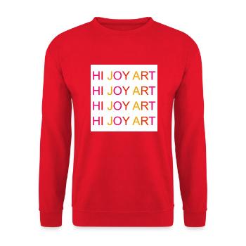 HI JOY ART - VÊTEMENTS POUR VOUS RENDRE HEUREUX - Sweat-shirt Unisexe - rouge - Devant - Alina (178cm) & Michal (187cm)