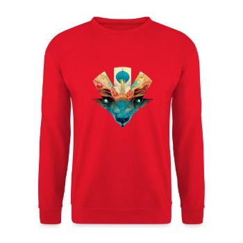 Flowerbeast 11 - by Art Vindeyre - Sweat-shirt Unisexe - rouge - Devant - Alina (178cm) & Michal (187cm)