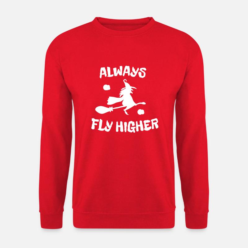 Always fly higher halloween witch - Unisex Sweatshirt - red