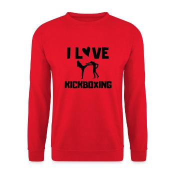 I LOVE KICKBOXING - Sweat-shirt Unisexe - rouge - Devant - Alina (178cm) & Michal (187cm)