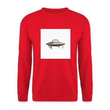 UFO - Unisex Sweatshirt - red - Front - Alina (178cm) & Michal (187cm)