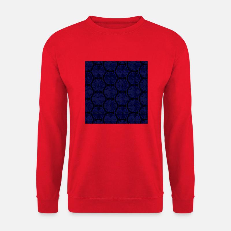 Chinese pattern - Unisex Sweatshirt - red