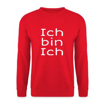Ich Bin Ich | be yourself - Unisex Pullover - Rot - Vorne - Alina (178cm) & Michal (187cm)