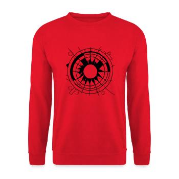 Sun Moon Mosaic Astrology Symbol Vector 4 - Unisex Sweatshirt - red - Front - Alina (178cm) & Michal (187cm)