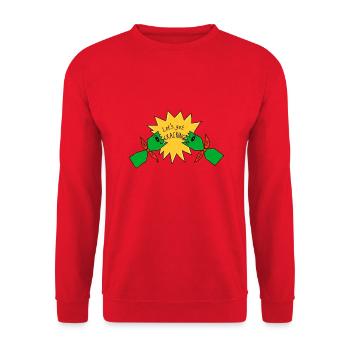 Christmas Cracker - Unisex Sweatshirt - red - Front - Alina (178cm) & Michal (187cm)