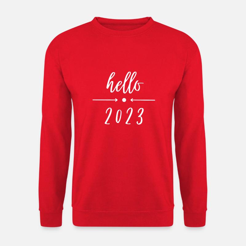hello 2023 - hello New Year - Unisex Pullover - Rot