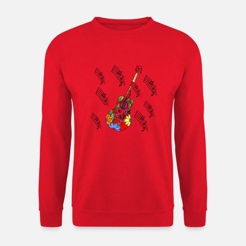 Gitarre - Unisex Pullover - Rot