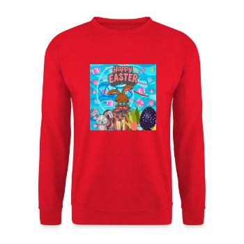 Frohe Weihnachten, Weihnachten - Unisex Pullover - Rot - Vorne - Alina (178cm) & Michal (187cm)