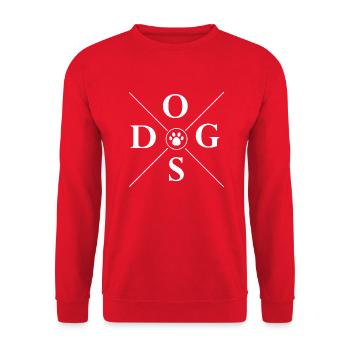 Hund Dog - Unisex Pullover - Rot - Vorne - Alina (178cm) & Michal (187cm)