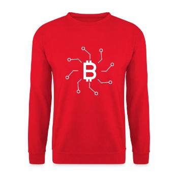 Bitcoin Trading Crypto Stocks - Sweat-shirt Unisexe - rouge - Devant - Alina (178cm) & Michal (187cm)