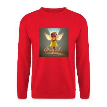 Engelchen nachhaltiges Oberteil für Kinder - Unisex Pullover - Rot - Vorne - Alina (178cm) & Michal (187cm)