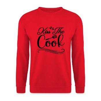 Kiss the Cook - Unisex Sweatshirt - red - Front - Alina (178cm) & Michal (187cm)