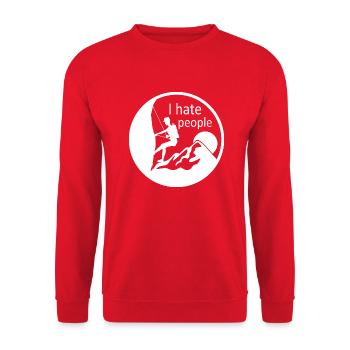 Adventure Travel Hiking Mountain - Unisex Pullover - Rot - Vorne - Alina (178cm) & Michal (187cm)