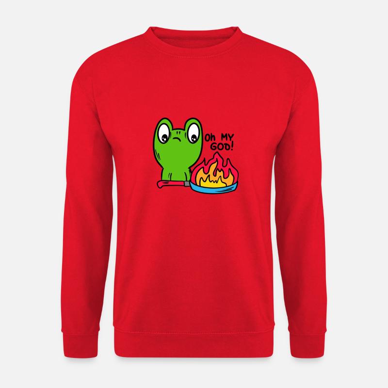Funny frog, toad - Unisex Sweatshirt - red