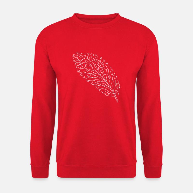 Leaf Blatt - Unisex Pullover - Rot