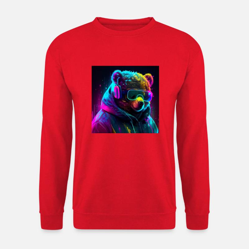 cool gaming bär - Unisex Pullover - Rot