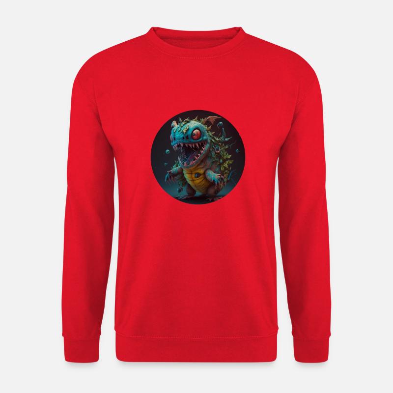 Süsses Monster Comic - Unisex Pullover - Rot