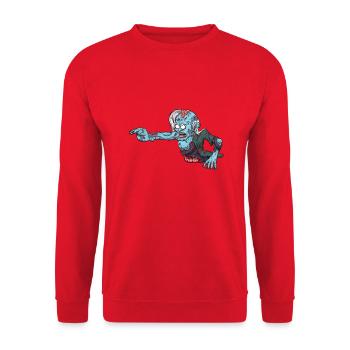 Crawling Zombie - Unisex Sweatshirt - red - Front - Alina (178cm) & Michal (187cm)