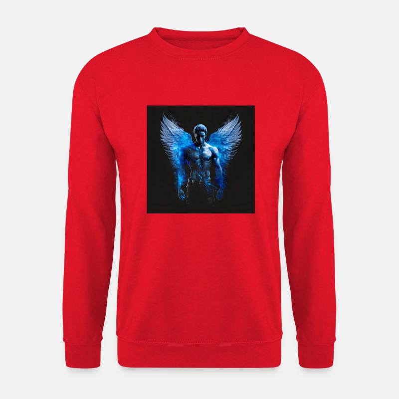 Blauer Mann Engel - Unisex Pullover - Rot